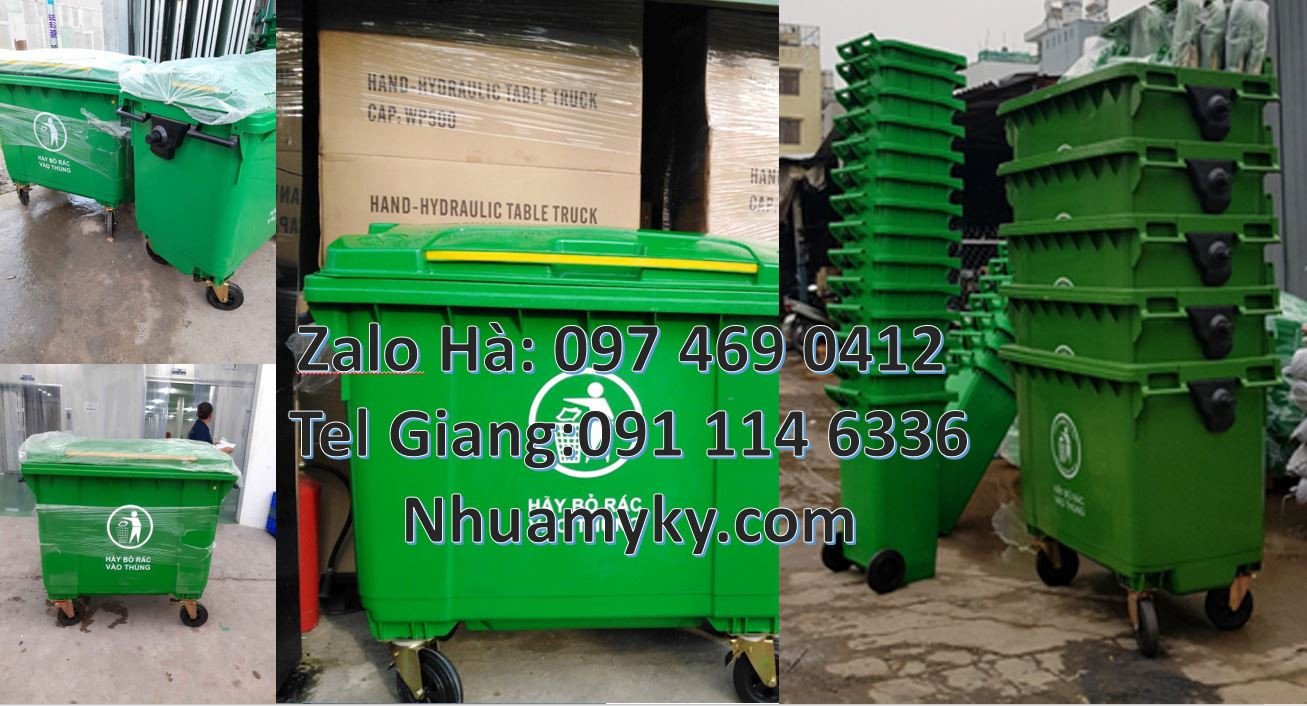 Bán xe thu gom rác cỡ lớn 1000l 3 bánh đúc,xe thu gom rác 660l 3 bánh