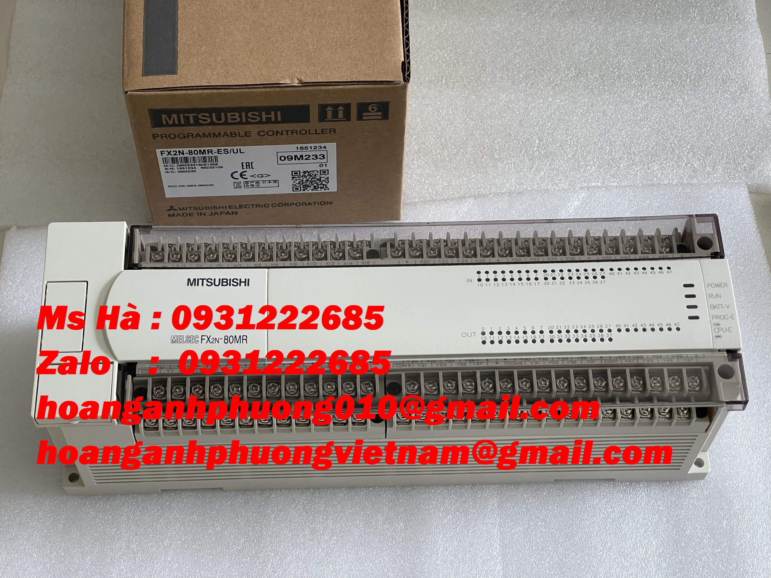 FX2N-80MR-ES/UL  bộ lập trình PLC  bảo hành chính hãng