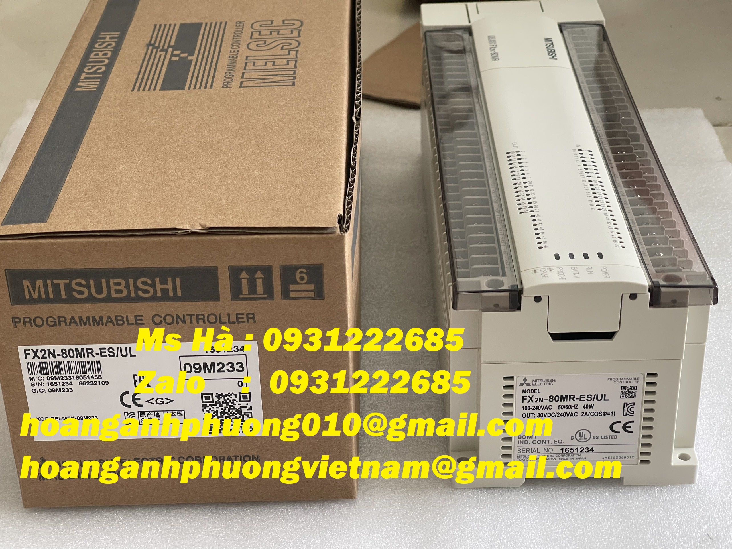 FX2N-80MR-ES/UL  bộ lập trình PLC  bảo hành chính hãng