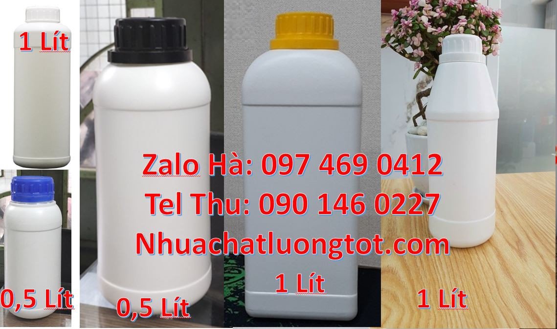 Bán chai nhựa 1l đựng dung dịch chất lỏng,chai nhựa 0.5l miệng nhỏ rẻ