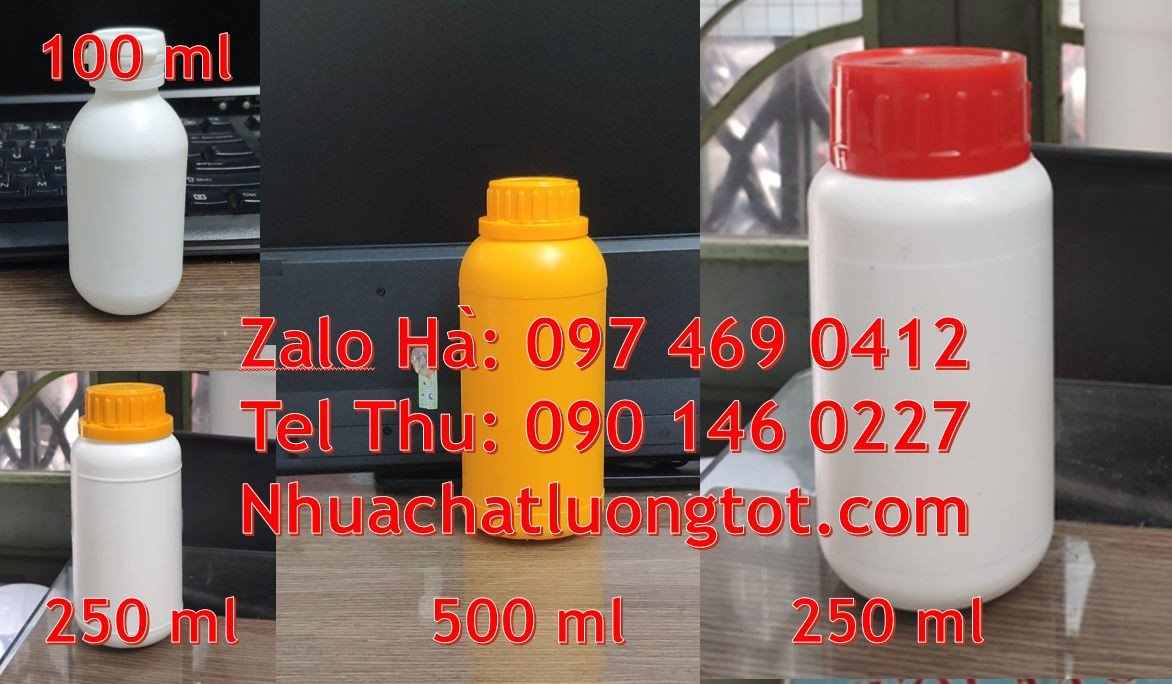 Bán chai nhựa 250l đựng thuốc thực vật,chai nhựa 50ml đựng thuốc tây g
