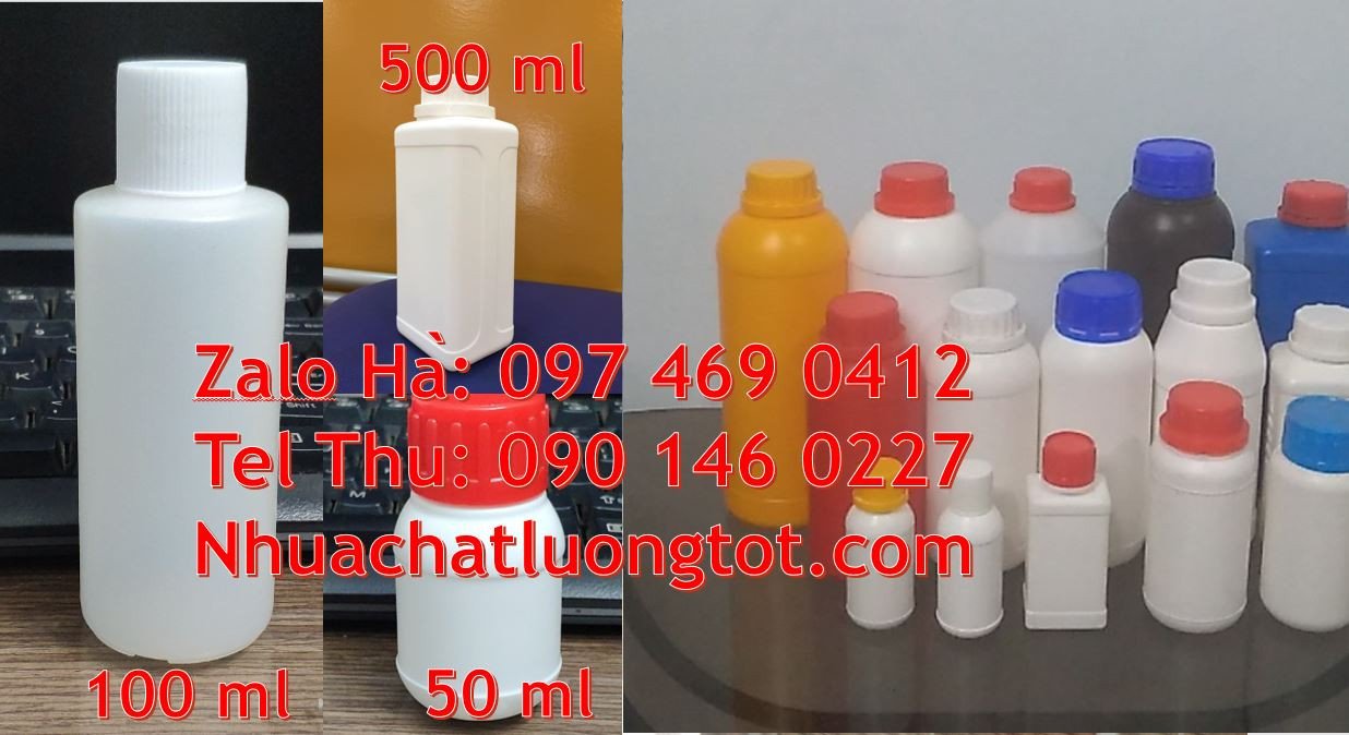 Bán chai nhựa 250l đựng thuốc thực vật,chai nhựa 50ml đựng thuốc tây g