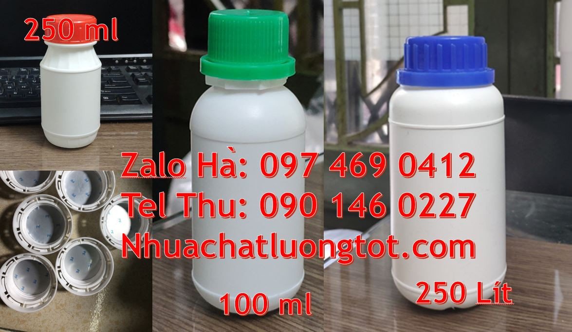 Bán chai nhựa 250l đựng thuốc thực vật,chai nhựa 50ml đựng thuốc tây g