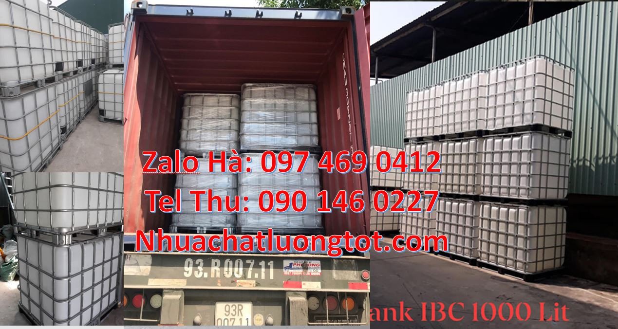 Bán thùng ibc 1000l có khung thép,thùng tank nhựa 1000l có nắp chiết r