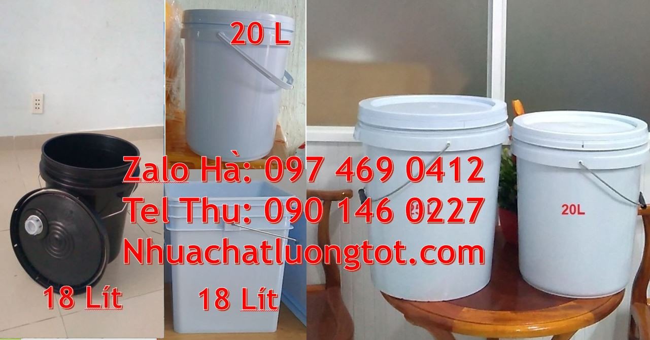 Bán vỏ thùng đựng sơn 25l màu trắng quai sắt,thùng đựng sơn 18l nắp đ