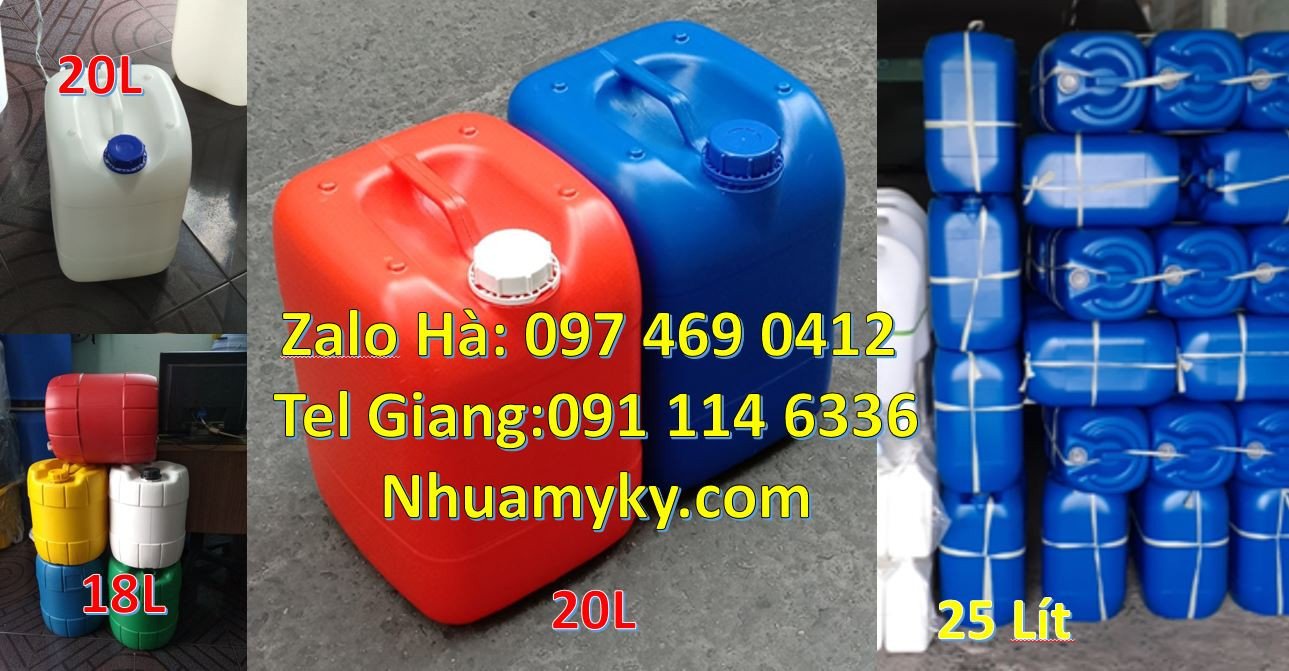 Bán can nhựa lớn 20l màu xanh,can nhựa 25l đựng nước mắm,can nhựa 30l
