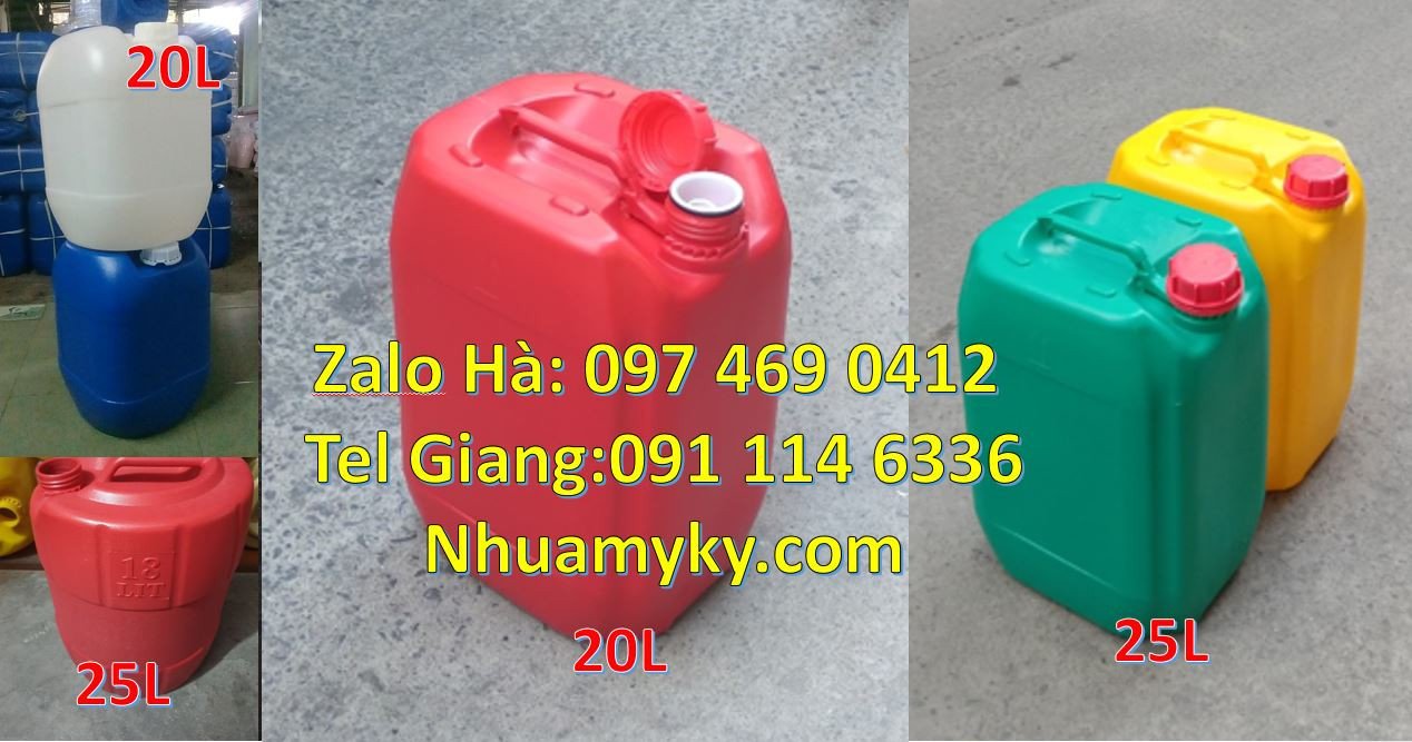 Bán can nhựa lớn 20l màu xanh,can nhựa 25l đựng nước mắm,can nhựa 30l