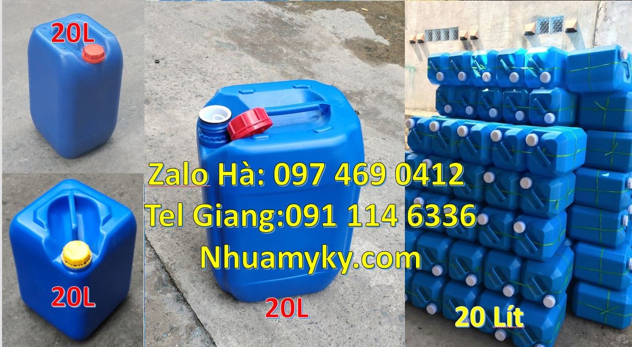 Bán can nhựa lớn 20l màu xanh,can nhựa 25l đựng nước mắm,can nhựa 30l