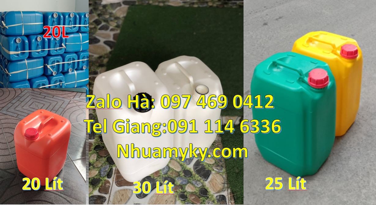 Bán can nhựa lớn 20l màu xanh,can nhựa 25l đựng nước mắm,can nhựa 30l