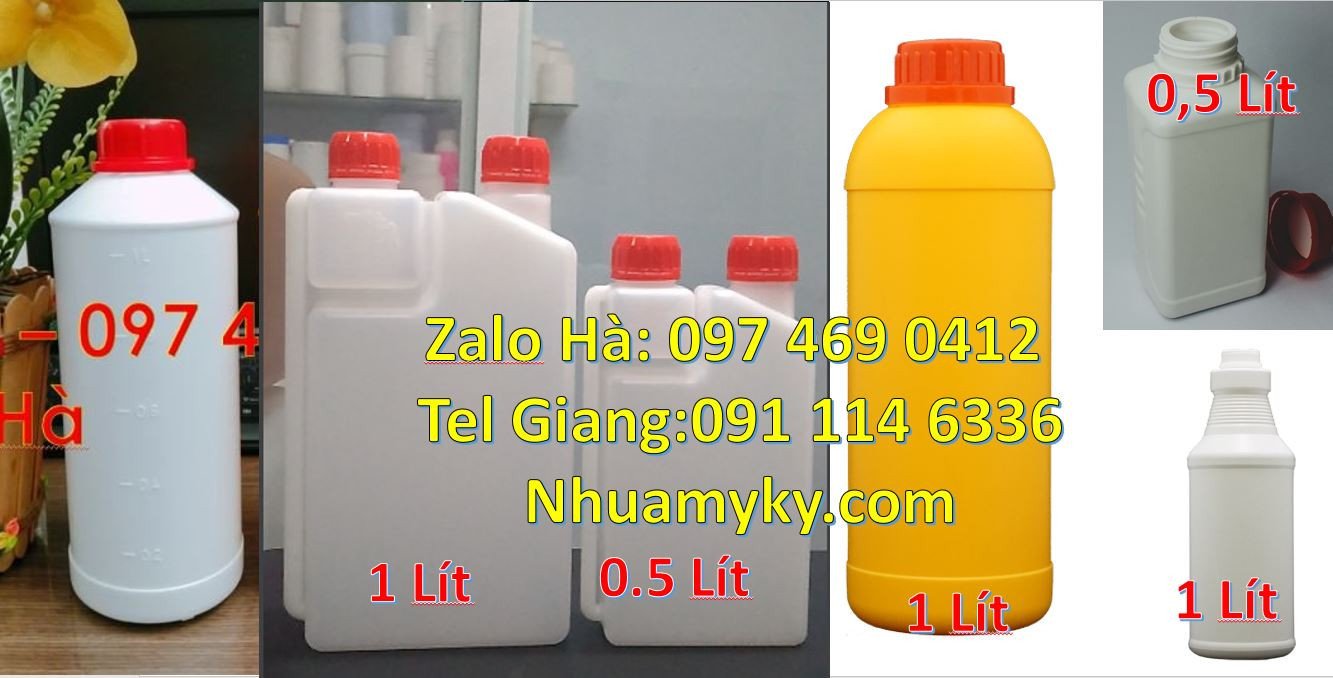 Bán chai nhựa 0.5l đựng gia vị nấu ăn,chai nhựa 1l đựng xà phòng bột g