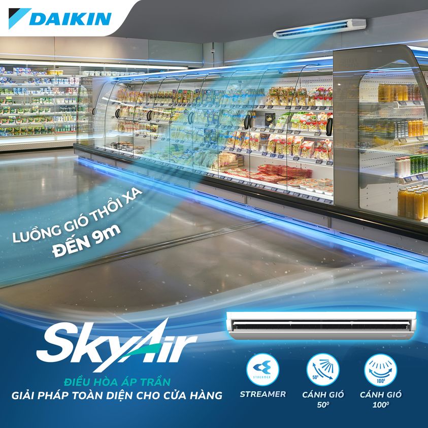 Máy lạnh áp trần FHA- Không khí trong lành cho cửa hàng
