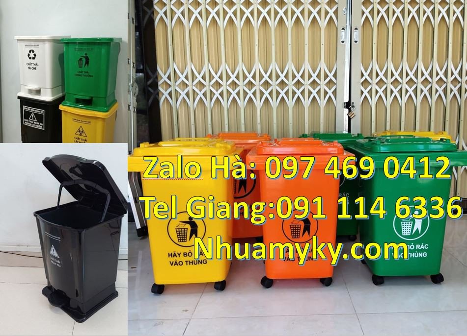 Bán thùng rác y tế 15l có nắp đậy,thùng rác y tế 60l có đạp chân giá r