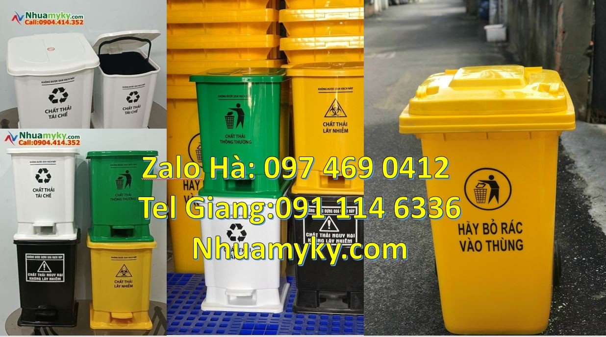 Bán thùng rác y tế 15l có nắp đậy,thùng rác y tế 60l có đạp chân giá r