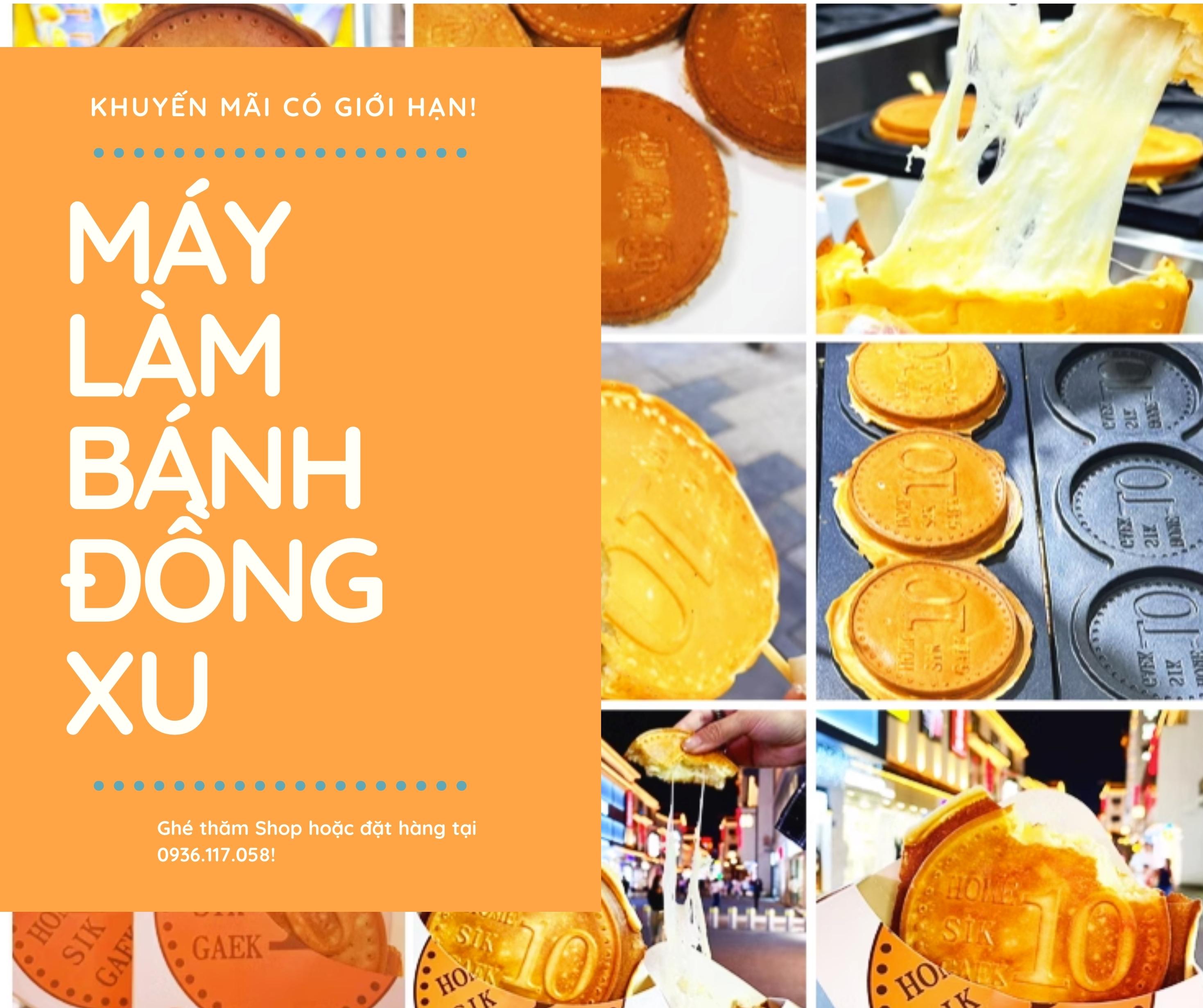 Máy làm bánh đồng xu Hàn Quốc thơm ngon béo ngậy