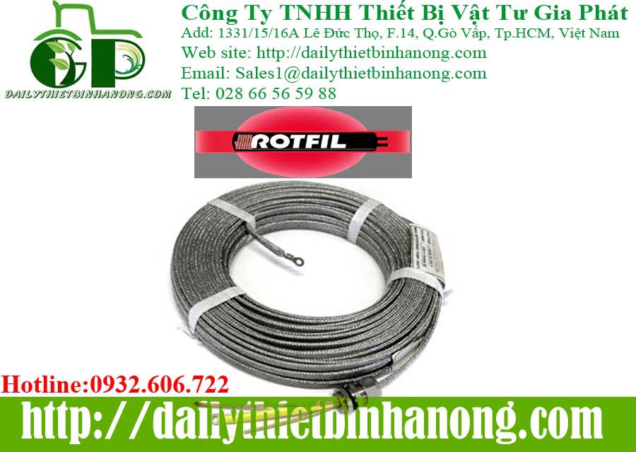 Cáp sưởi điện trở tuyến tính Rotfil chính hãng