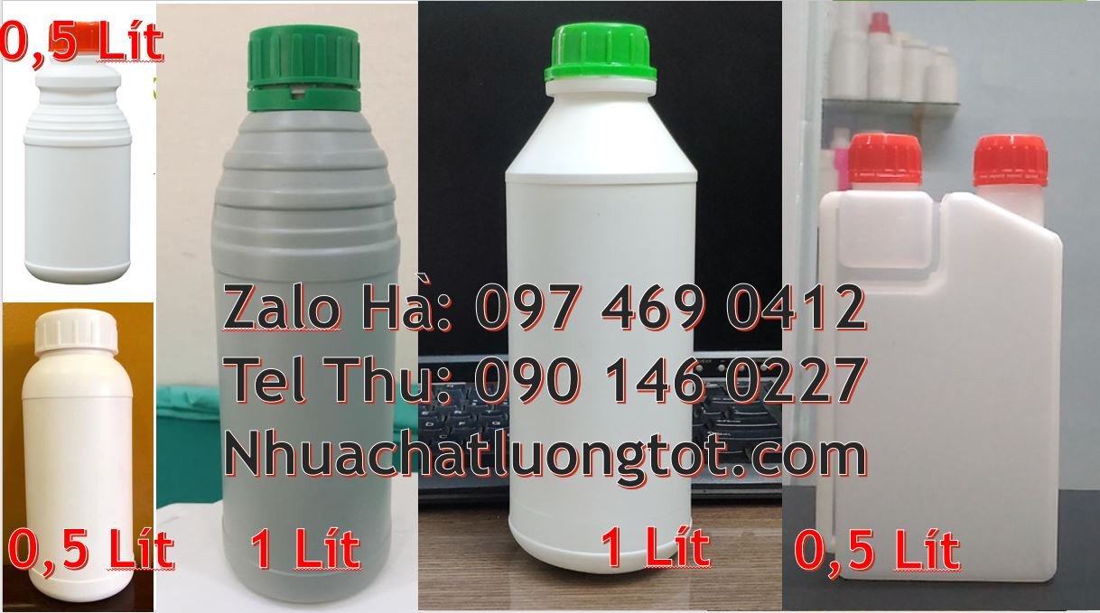 Bán chai nhựa 1l có nắp thoát khí,chai nhựa hdpe 0.5l màu trắng đục