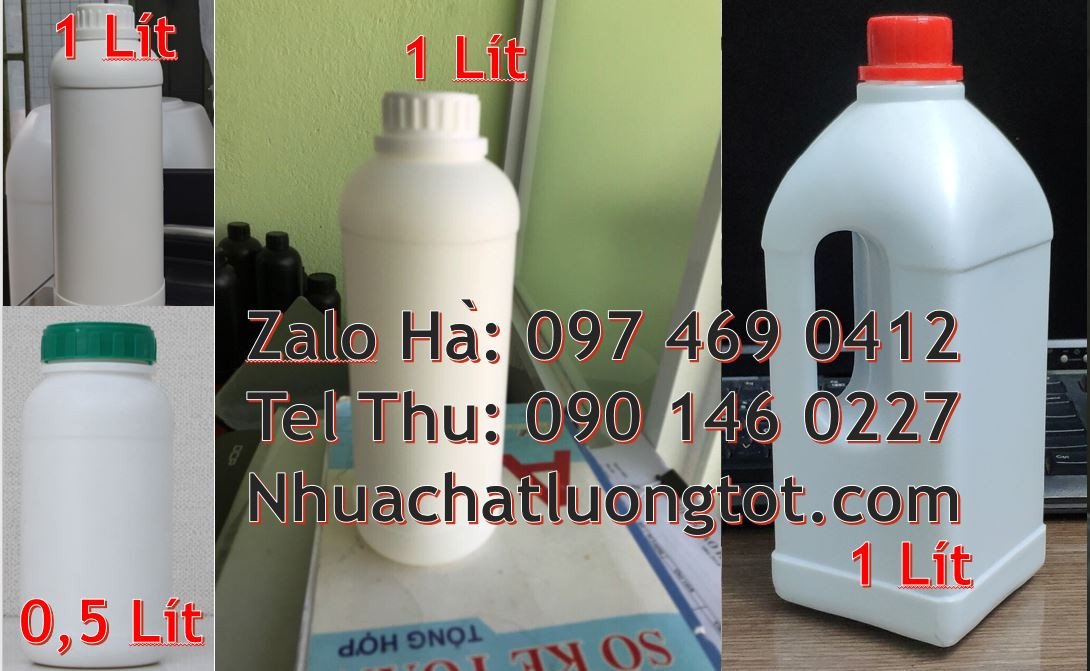 Bán chai nhựa 1l có nắp thoát khí,chai nhựa hdpe 0.5l màu trắng đục