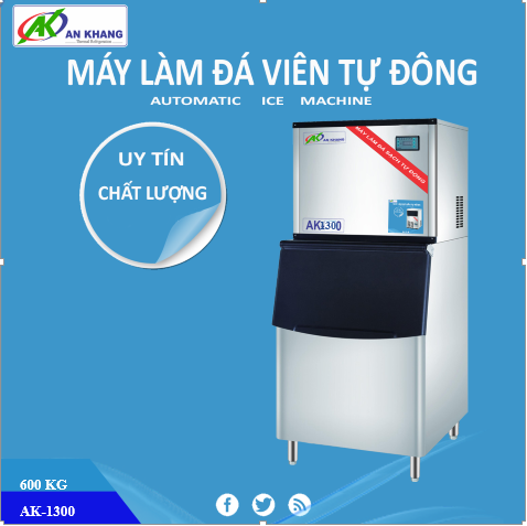 máy đá viên tự động model AK300 khối lượng 140kg/24h