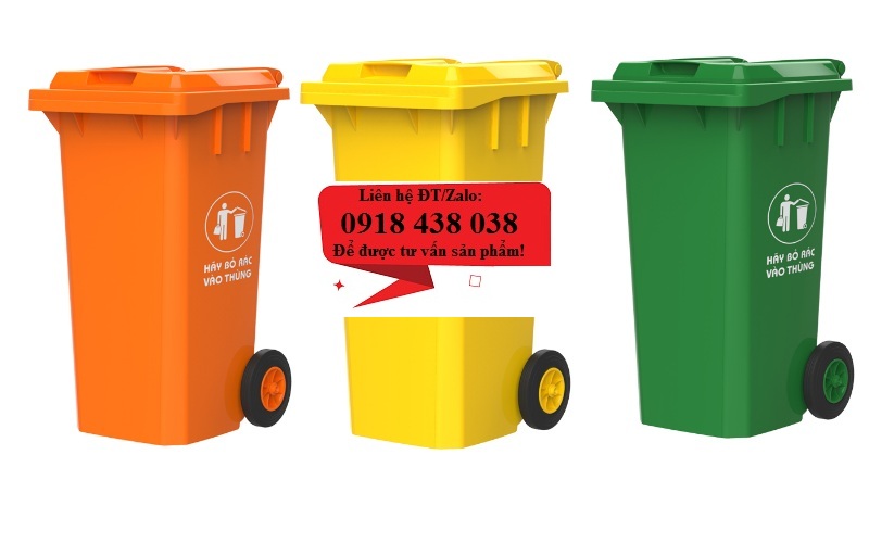 Thùng rác nhựa, thùng rác 120l, 240l nhập khẩu giá rẻ