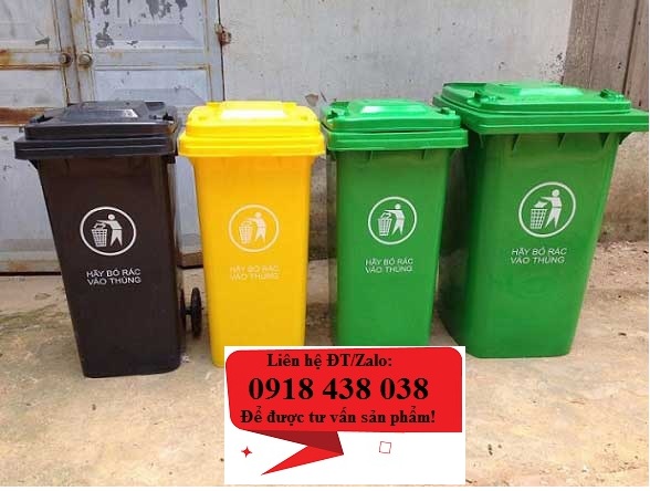 Thùng rác nhựa, thùng rác 120l, 240l nhập khẩu giá rẻ