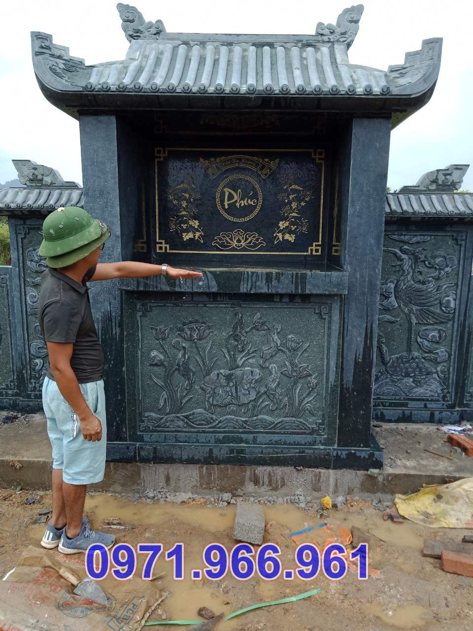 mẫu xây dựng, lắp đặt mẫu mộ đá đẹp bán bạc liêu 5656 - ông bà bố mẹ