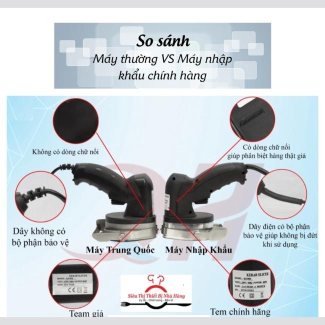 Máy cắt thịt doner kebab có dây có chữ