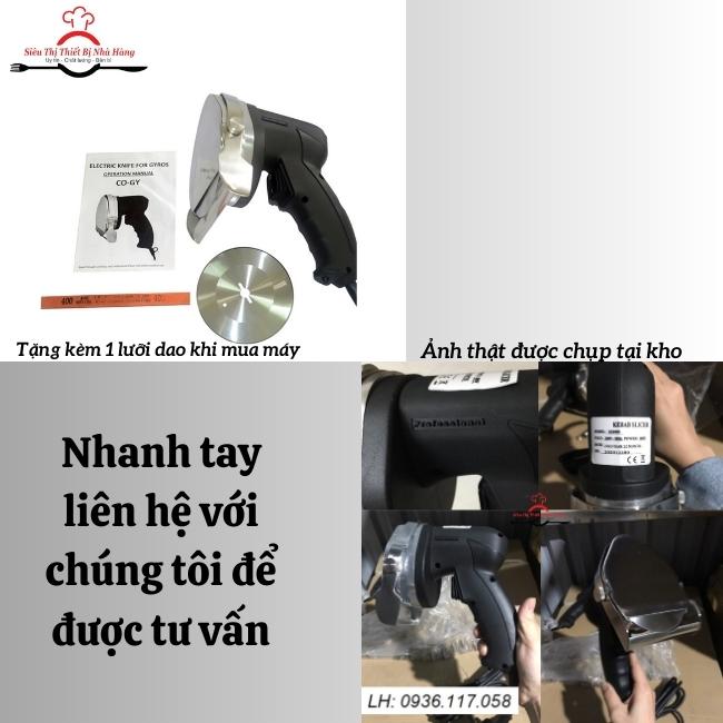Máy cắt thịt doner kebab có dây có chữ