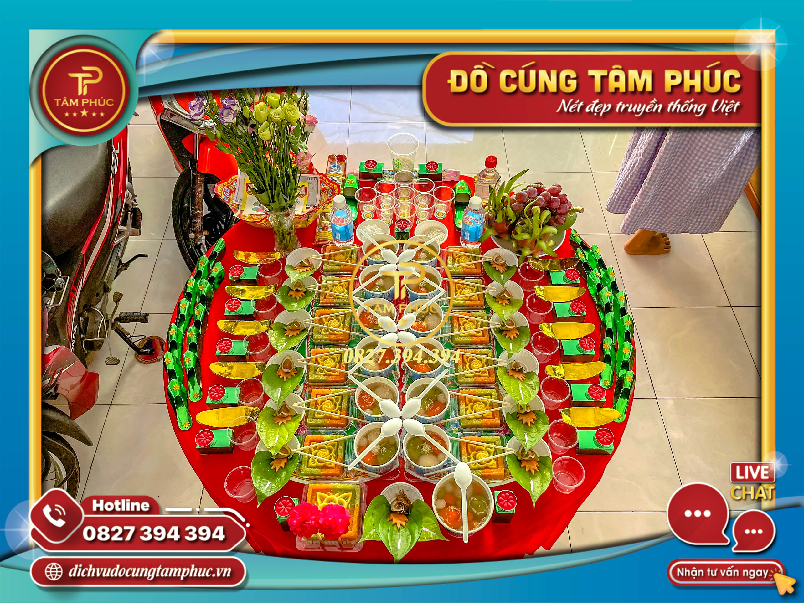 Dịch vụ Mâm cúng căn, đầy tháng, thôi nôi gói CHAY cho bé trọn gói