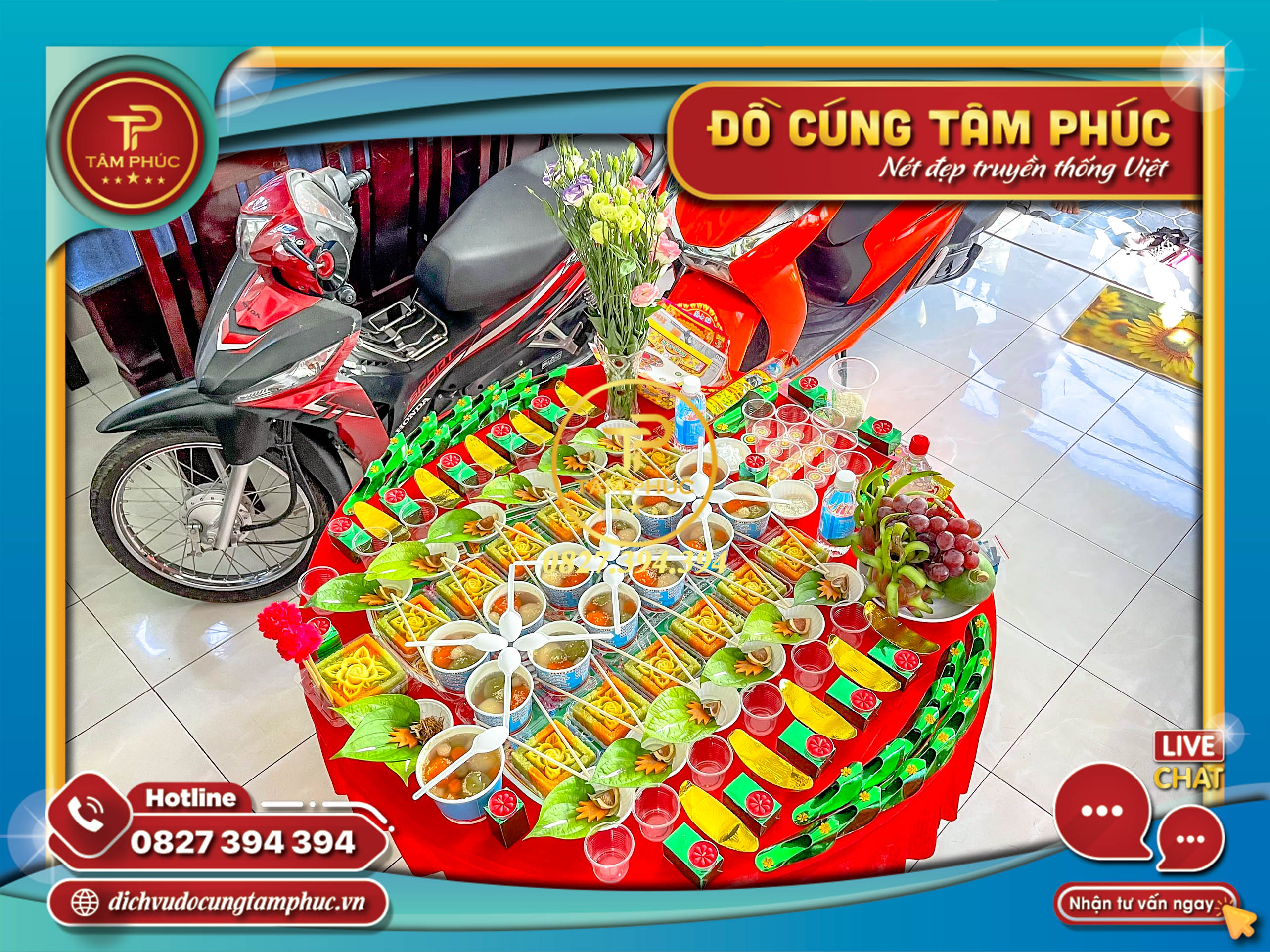 Dịch vụ Mâm cúng căn, đầy tháng, thôi nôi gói CHAY cho bé trọn gói