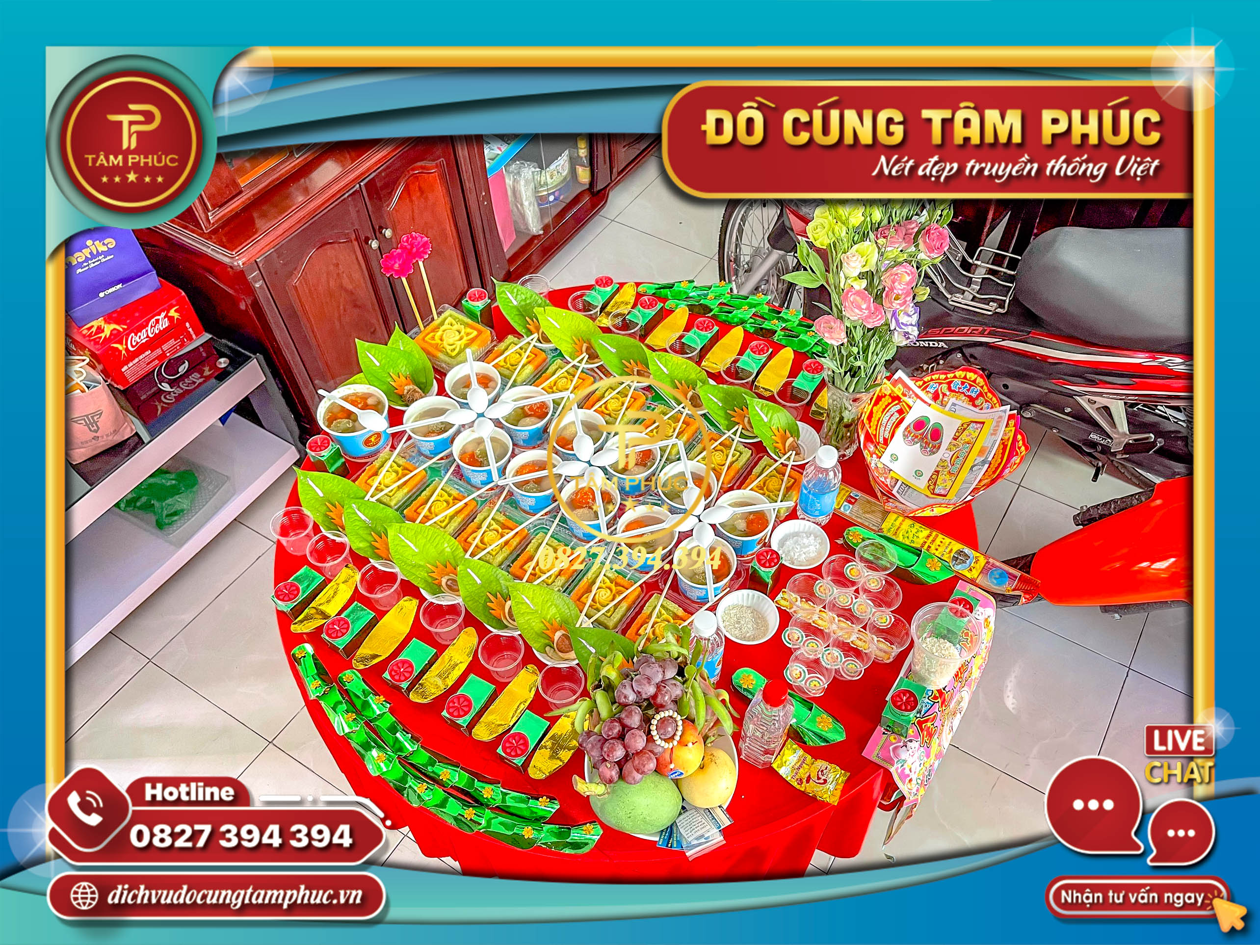 Dịch vụ Mâm cúng căn, đầy tháng, thôi nôi gói CHAY cho bé trọn gói