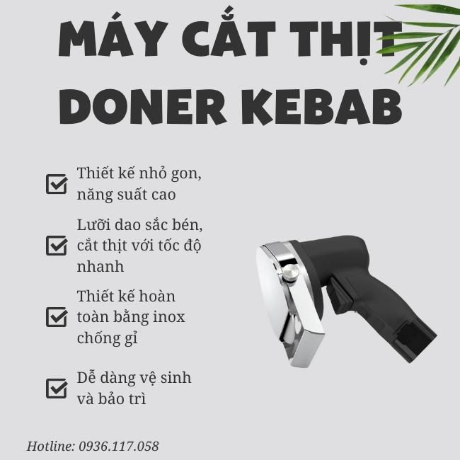 Máy cắt thịt doner kebab không dây chạy pin