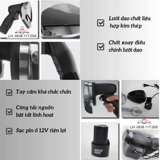 Máy cắt thịt doner kebab không dây chạy pin
