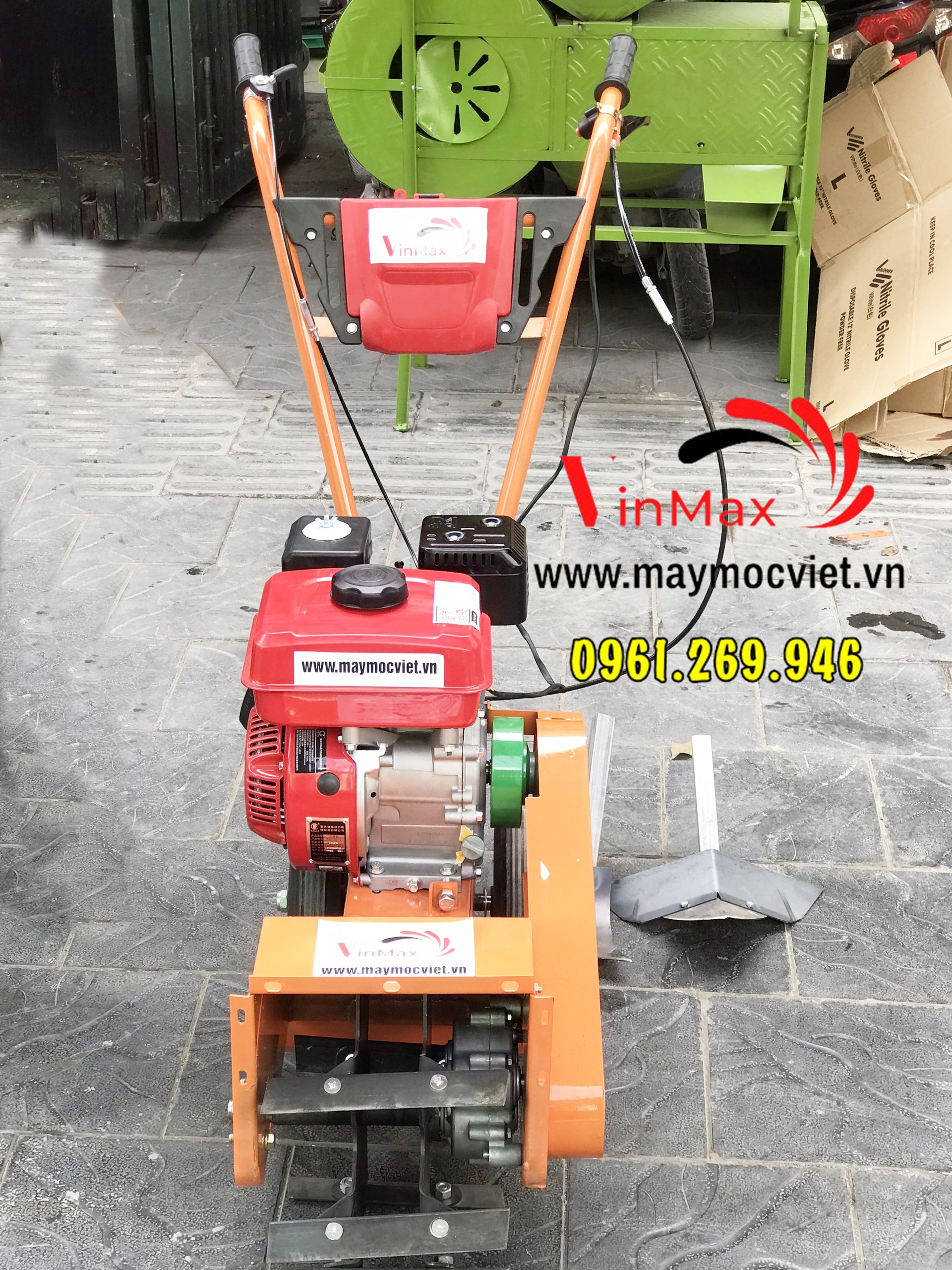 Máy vun luống ngô làm cỏ đa năng động cơ xăng 6HP Kawasaki KW3023