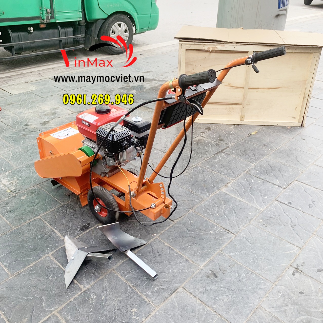 Máy vun luống ngô làm cỏ đa năng động cơ xăng 6HP Kawasaki KW3023