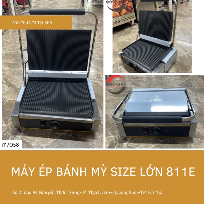 Máy ép bánh mì đơn size lớn đùng điện cao cấp