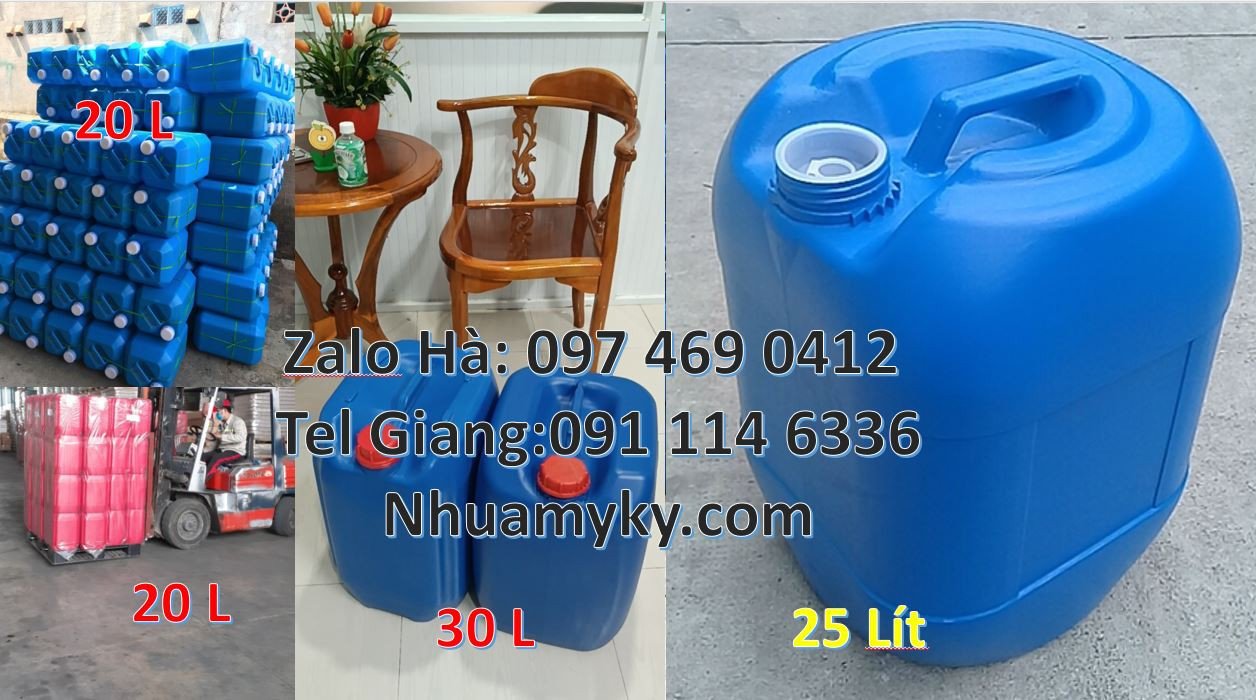 Bán can nhựa 20l có nắp thoát khí đựng nước sinh hoạt,can nhựa 25l re
