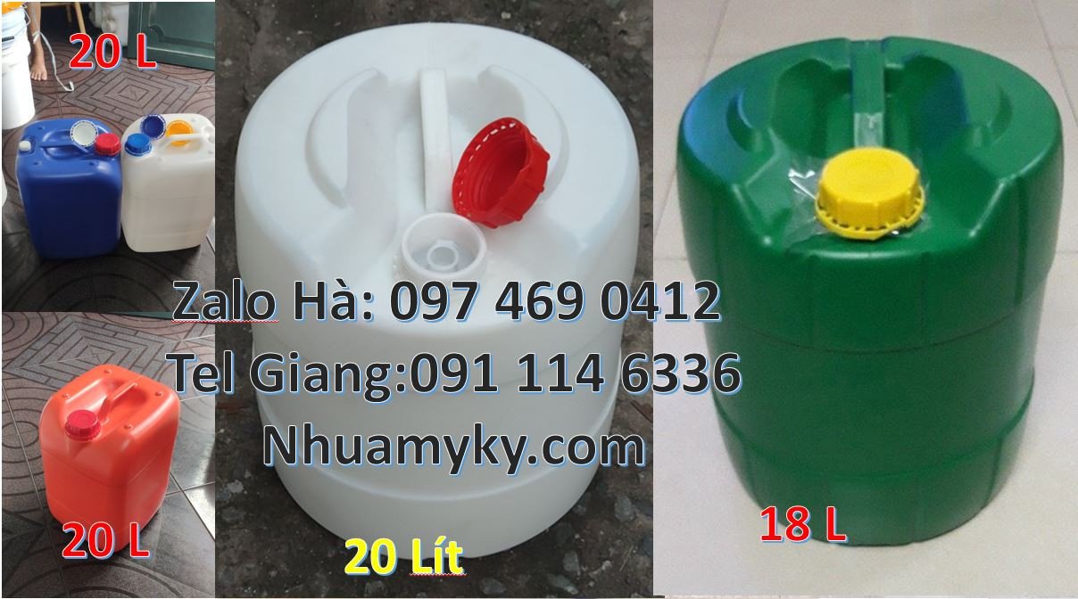 Bán can nhựa 20l có nắp thoát khí đựng nước sinh hoạt,can nhựa 25l re