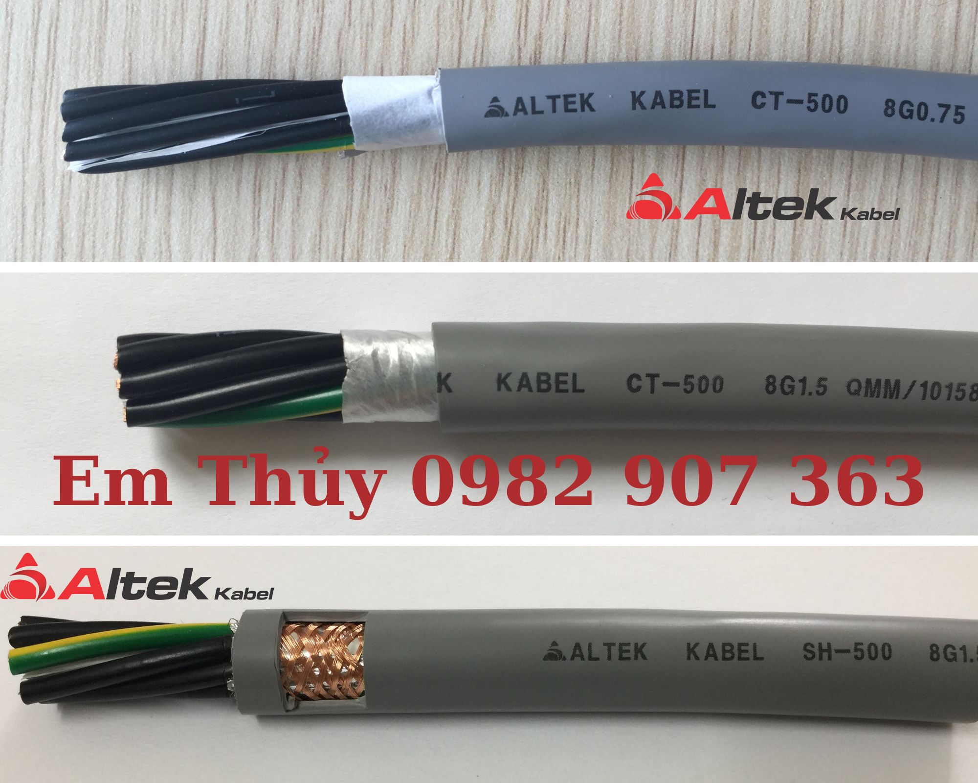 Cáp điều khiển 8 lõi altek kabel chính hãng