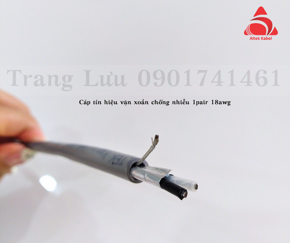 Cáp tín hiệu vặn xoắn chống nhiễu 1 pair 18awg