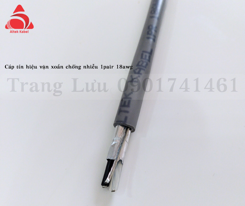 Cáp tín hiệu vặn xoắn chống nhiễu 1 pair 18awg