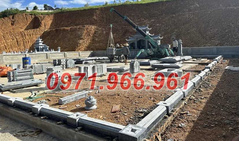 bán kiên giang - mẫu lắp đặt khuân viên lăng mộ đá tự nhiên đẹp 346