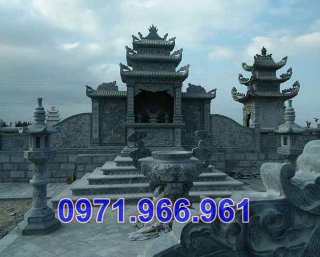 bán kiên giang - mẫu lắp đặt khuân viên lăng mộ đá tự nhiên đẹp 346