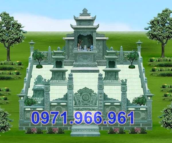 bán kiên giang - mẫu lắp đặt khuân viên lăng mộ đá tự nhiên đẹp 346