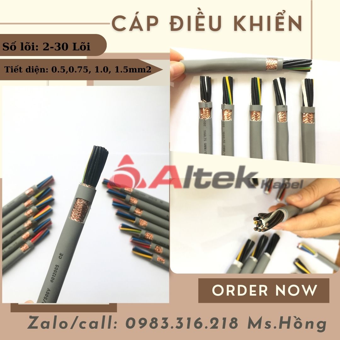 Cáp điều khiển Altek Kabel 16G 0.75QMM không lưới