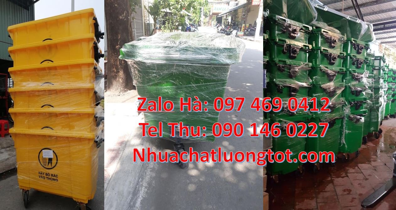 Xe thu gom rác cỡ lớn 1000l có 3 bánh hơi,xe thu gom rác 660l có 4 bán