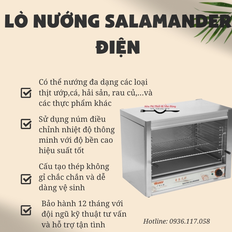 Lò nướng salamander 6 họng dùng điện