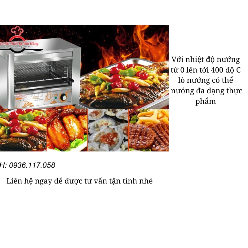 Lò nướng salamander 6 họng dùng điện