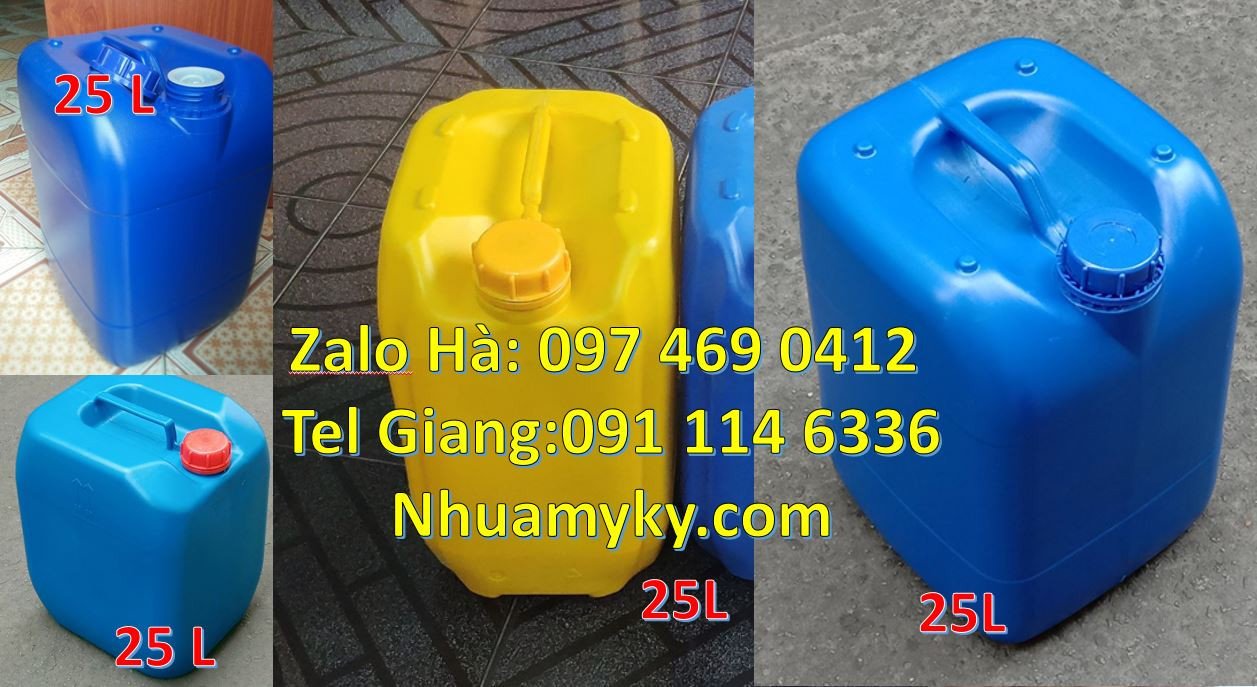 Bán can nhựa hdpe có nắp thoát khí,can nhựa 30l vuông màu trắng đục rẻ