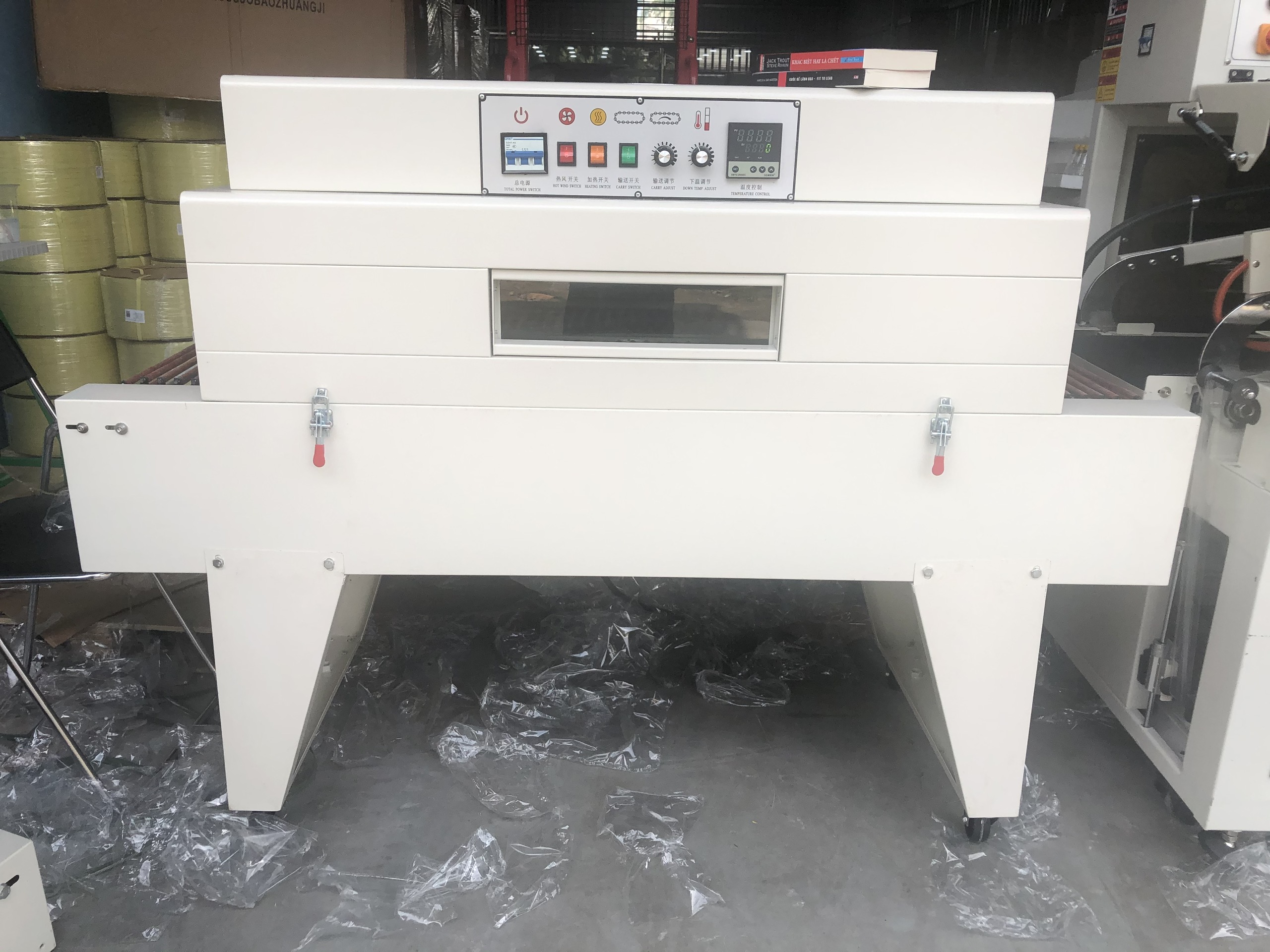 Máy bọc màng co tự động cho hộp trà, hộp bánh