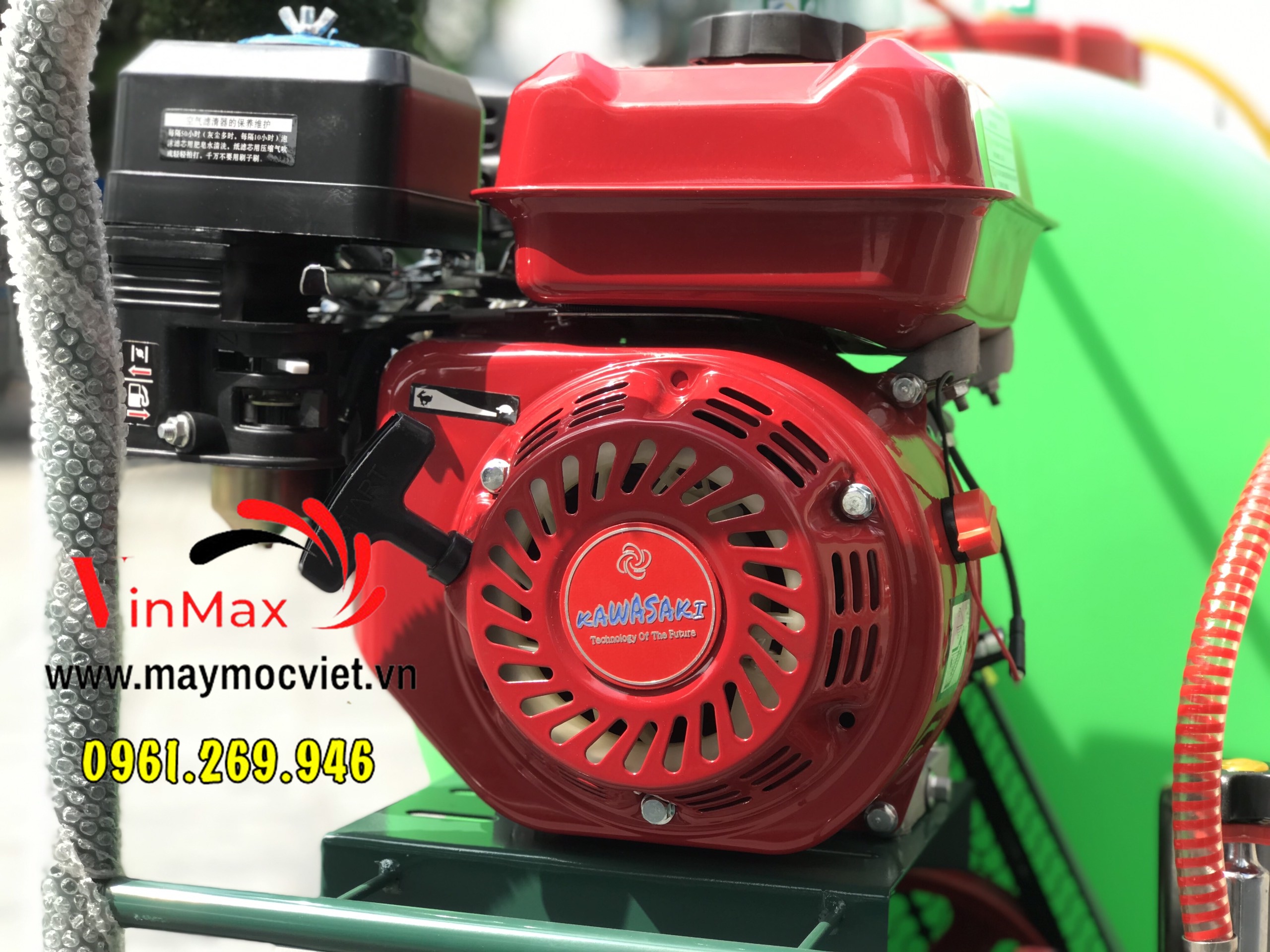 Máy phun thuốc xe đẩy 160L động cơ xăng 5.5HP